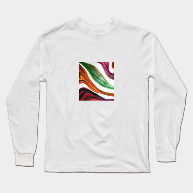 Wavy Colors Long Sleeve T-Shirt by KiRich